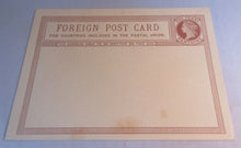 Load image into Gallery viewer, QUEEN VICTORIA ONE PENNY FARTHING POSTCARD FOREIGN UNUSED &amp; CLEAR FRONTED HOLDER
