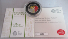 Load image into Gallery viewer, BEATRIX POTTER MR JEREMY FISHER 2017 S/PROOF FIFTY PENCE WITH COA ROYAL MINT BOX
