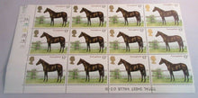 Load image into Gallery viewer, 1978 THOROUGHBRED 13p BLOCK OF 12 STAMPS MNH
