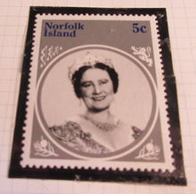 Load image into Gallery viewer, 1985 HMQE QUEEN MOTHER 85th ANNIV COLLECTION NORFOLK ISLAND STAMPS ALBUM SHEET
