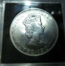 Load image into Gallery viewer, 1964 QEII SILVER Crown 1964 BUNC  Bermuda KM#14 Lustrous HOUSED IN QUAD CAPSULE
