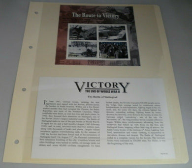 THE ROUTE TO VICTORY THE BATTLE OF STALINGRAD STAMPS MNH & INFORMATION CARD