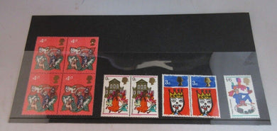 VARIOUS CHRISTMAS STAMPS X 9 MNH 1966 1968 & 1970 IN CLEAR FRONTED STAMP HOLDER