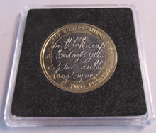 Load image into Gallery viewer, 2009 ROBERT BURNS QEII BUNC £2 TWO POUND COIN WITH QUAD CAPSULE &amp; COA
