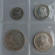 Load image into Gallery viewer, 1897 Maundy Money Queen Victoria Veiled Head Sealed/Box AUnc-Unc Spink Ref 3943
