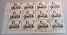 Load image into Gallery viewer, GB 1980 MRS GASKELL NORTH &amp; SOUTH 17 1/2p BLOCK OF 12 STAMPS MNH
