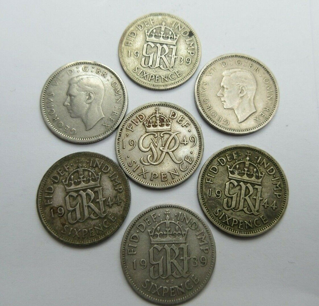 1937 - 1952 KING GEORGE VI F - aUNC SIXPENCE 6d CHOOSE YOUR YEAR