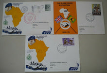 Load image into Gallery viewer, 1974-1975 THE ZAIRE RIVER EXPEDITION 11 X FIRST DAY POSTAL STAMP COVERS
