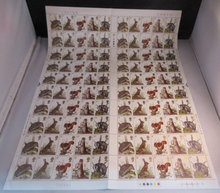 Load image into Gallery viewer, 1977 BRITISH WILDLIFE 9p FULL SHEET 100 X STAMPS MNH T-LIGHTS &amp; STAMP HOLDER
