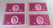 Load image into Gallery viewer, 1961 &amp; 65 VARIOUS QUEEN ELIZABETH II 9 X PRE DECIMAL STAMPS MNH IN STAMP HOLDER
