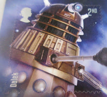 Load image into Gallery viewer, DR WHO 1963-2013 SET OF FIVE STAMPS PRESENTED IN STAMP HOLDER
