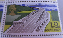 Load image into Gallery viewer, 1968 M4 VIADUCT BRIDGE 1s 9d BLOCK 8 X STAMPS MNH IN CLEAR FRONTED STAMP HOLDER
