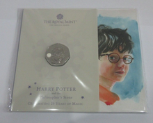 Load image into Gallery viewer, Harry Potter 2022 The Philosopher&#39;s Stone 25 Years BUnc 50p Pack Royal Mint
