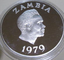 Load image into Gallery viewer, 1979 ROYAL MINT ZAMBIA 10 KWACHA SILVER PROOF Taita Falcon COIN CONSERVATION
