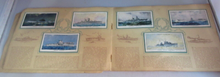 Load image into Gallery viewer, AN ALBUM OF MODERN NAVAL CRAFT CONTAINS A COMPLETE SET OF 50 CIGARETTE CARDS JPS
