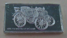 Load image into Gallery viewer, 1895 PANHARD LEVASSOR 15mm X 10mm 1.60gram SILVER INGOT WITH INFORMATION SLIP
