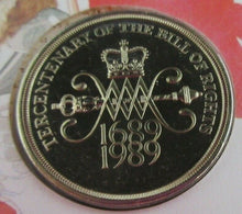 Load image into Gallery viewer, TERCENTENARY OF THE BILL OF RIGHTS MINT BUNC £2 COIN COVER PNC, STAMPS, INFO
