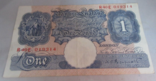 Load image into Gallery viewer, 1940 £1 ONE POUND BANK NOTE MARCH 1940 PEPPIATT BLUE VF-EF R40E 019314
