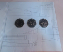 Load image into Gallery viewer, Concorde 1969 50th Anniversary 2019 BUnc Guernsey Royal Mint 3x 50p Coin Pack
