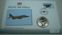 Load image into Gallery viewer, 2008 OFFENSIVE AIRCRAFT - HISTORY OF THE RAF - PROOF 1 CROWN  COIN COVER PNC
