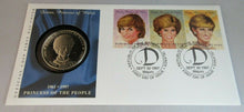 Load image into Gallery viewer, 1961-1997 DIANA PRINCESS OF WALES BUNC MARSHALL ISLANDS $5 COIN COVER PNC
