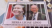 Load image into Gallery viewer, 1991 65TH BIRTHDAY QE II SIERRA LEONE SPECIMEN STAMP MNH &amp; ALBUM SHEET
