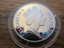 Load image into Gallery viewer, 1994 FIJI SILVER PROOF QUEEN ELIZABETH $5 FIVE DOLLAR COIN IN CAPSULE
