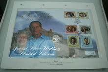 Load image into Gallery viewer, 1947-1997 SPECIAL SILVER WEDDING SILVER PROOF £5 CROWN COIN FIRST DAY COVER PNC
