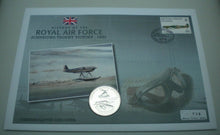 Load image into Gallery viewer, 2008 SCHNEIDER TROPHY VICTORY-1931, HISTORY OF THE RAF BUNC £5 COIN COVER PNC
