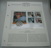 Load image into Gallery viewer, 1947-1997 GOLDEN WEDDING ANNIVERSARY, £5 CROWN COIN FIRST DAY COVER PNC &amp; INFO
