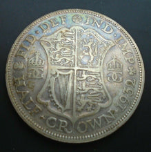 Load image into Gallery viewer, 1932 GEORGE V BARE HEAD COINAGE HALF 1/2 CROWN SPINK 4037 CROWNED SHIELD 2
