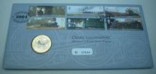 Load image into Gallery viewer, 2004 200 YEARS OF STEAM ENGINES BUNC £2 COIN COVER PNC STAMPS,P-MARKS, INFO CARD
