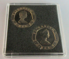 Load image into Gallery viewer, UK 1982 ROYAL MINT PAIR OF 1982 20P TWENTY PENCE PROOF &amp; BUNC COINS - boxed/coa
