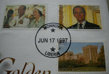 Load image into Gallery viewer, 1947-1997 GOLDEN WEDDING ANNIVERSARY, ONE DOLLAR COIN 1ST DAY COVER PNC &amp; INFO
