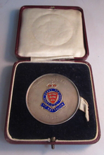 Load image into Gallery viewer, 1930 ESSEX REGIMENT 7TH BATTALION FOOTBALL HALLMARKED .925 SILVER MEDAL &amp; BOX
