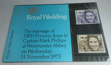 Load image into Gallery viewer, 1973 ROYAL WEDDING BRITISH POST OFFICE MINT STAMPS PRESENTATION PACK
