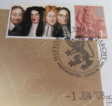 Load image into Gallery viewer, CHARLES I REIGN 1625-1649 COMMEMORATIVE COVER INFORMATION CARD &amp; ALBUM SHEET
