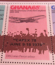 Load image into Gallery viewer, GHANA 75TH ANNIVERSARY OF THE FIRST AIRPLANE 1903-1978 4 X STAMPS MINI SHEET MNH
