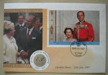 Load image into Gallery viewer, 1947-1997 ENGAGEMENT &amp; GARDEN PARTY QEII &amp; PRINCE PHILIP DOUBLE STAMP COVER
