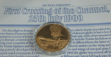 Load image into Gallery viewer, History of Man in Flight 1973 Gold Plated Bronze Scarce Medals + Info Sheet
