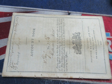 1856 ARMY ACCOUNT BOOK 38TH REGIMENT OF FOOT 22 PAGE VERY SCARCE PVT EDWARD HOW