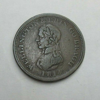 1814 ENGLAND Ireland DUBLIN Condor Penny Token Coin w DUKE of WELLINGTON