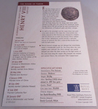 Load image into Gallery viewer, 2007 QEII HENRY VIII HISTORY OF THE MONARCHY ALDERNEY S/PROOF £5 COIN BOX &amp; COA
