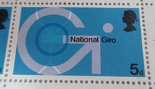 Load image into Gallery viewer, 1969 NATIONAL GIRO 5d 4 CORNER STAMPS MNH
