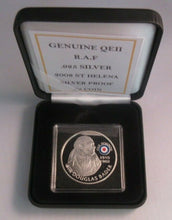 Load image into Gallery viewer, Sir Douglas Bader - Flying Ace - 2008 Silver Proof 1oz St Helena £5 Coin +BoxCOA
