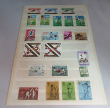 Load image into Gallery viewer, VARIOUS SPORTING ZAMBIA &amp; OTHERS STAMPS WITH CLEAR FRONTED HOLDER
