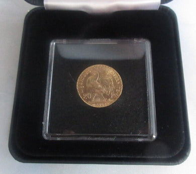 1907 ROOSTER PARIS MINT FRANCE  .900 GOLD 25 Francs RÉPUBLIQUE FRANÇAISE + Box