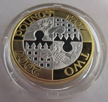 Load image into Gallery viewer, 2007 £2 ACT OF THE UNION SILVER PROOF PIEDFORT TWO POUND COIN BOXED
