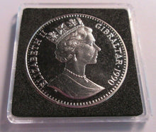 Load image into Gallery viewer, 1990 21ST ANNIVERSARY OF THE CONSTITUTION OF GIBRALTAR QEII PROOF 1 CROWN COIN
