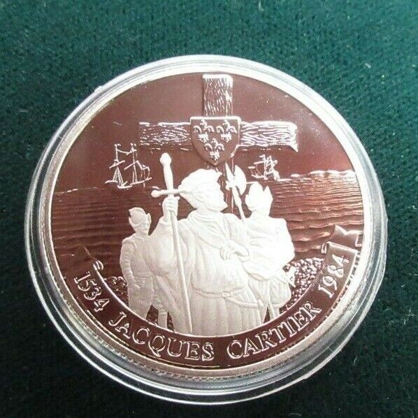 1984 Canada Dollar JACQUES CARTIER PROOF Coin and Box IN HOLDER 1534